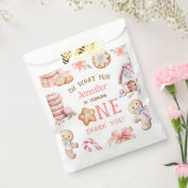 Oh What Fun Gingerbread 1st Birthday Bedankzakje (Gezegeld)