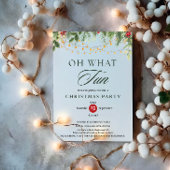 Oh What Fun Greenery String Light Christmas Party Kaart