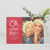 Oh What Fun Holiday Carte photo (Debout devant)