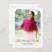 Oh What Fun Holiday Carte photo (Devant / Derrière)