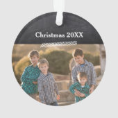 Oh What Fun Holiday Ribbon Photo Ornament (achterkant)