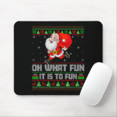 Oh What Fun Is It To Run Funny Santa Running Ugly  Muismat (Met muis)