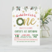 Oh What Fun it to Be One Birthday Invitation Wr (Debout devant)