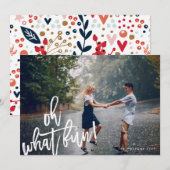 Oh What Fun Kerstfeestay Foto Card Feestdagenkaart (Voorkant / Achterkant)