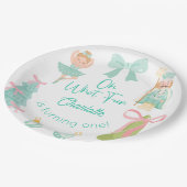 Oh What Fun Mint Nutcracker Birthday Papieren Bordje (Gekanteld)