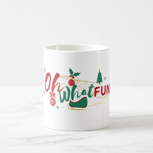 Oh What Fun - Mug de vacances gaie (Centre)