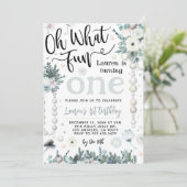 Oh What Fun Noël 1er anniversaire Invitation (Debout devant)