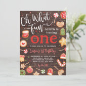 Oh What Fun Noël 1er anniversaire Invitation (Debout devant)