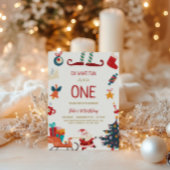 Oh What Fun Noël 1er anniversaire Invitation