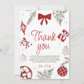 Oh What Fun Noël Anniversaire Carte de remerciemen (Devant)