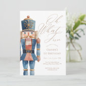 Oh What Fun Nutcracker 1st Birthday Invitation (Debout devant)