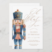 Oh What Fun Nutcracker 1st Birthday Invitation (Devant / Derrière)
