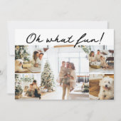 Oh What Fun Photo Kerstmis Aangepast Feestdagenkaart (Voorkant)