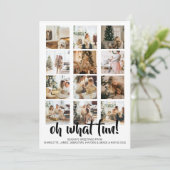 Oh What Fun Photo Kerstmis Aangepast Feestdagenkaart (Staand voorkant)