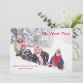Oh What Fun Photo Points Rouges - Carte de Noël (Debout devant)