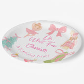 Oh What Fun Pink Nutcracker Birthday Papieren Bordje (Gekanteld)