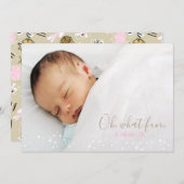 Oh What Fun Retro Noël présente Carte photo (Devant / Derrière)