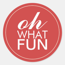 Oh What Fun Ronde Sticker