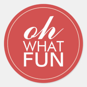 Oh What Fun Ronde Sticker