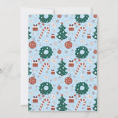 Oh What Fun Snow Kerstfeest Birthday Party Kaart (Achterkant)