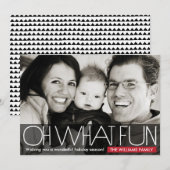 Oh What Fun - vakantiefotokaart Feestdagenkaart (Voorkant / Achterkant)