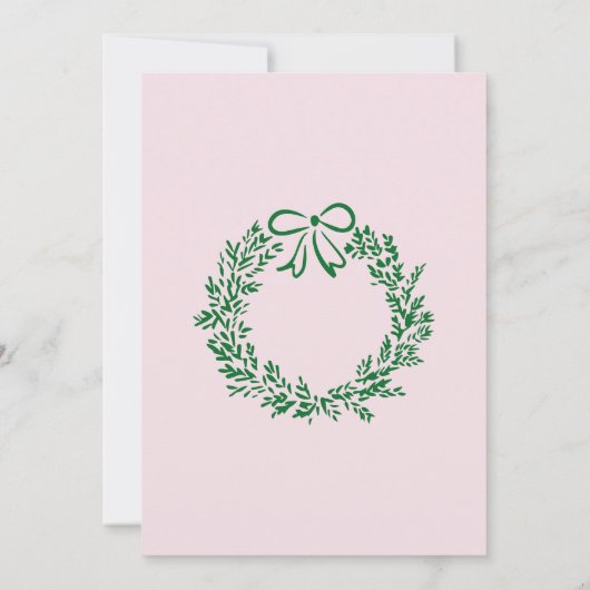 Oh What Fun whimsical Christmas tree 1st birthday Aankondiging (Achterkant)