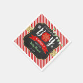 "Oh What Joy, Het is een jongen!" kerstBaby shower Servet (Hoek)