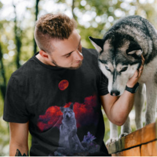 Oh Wolf Moon   Gothic T-Shirt