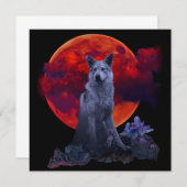 Oh Wolf Moon | Gothic Wolf Kaart (Voorkant / Achterkant)