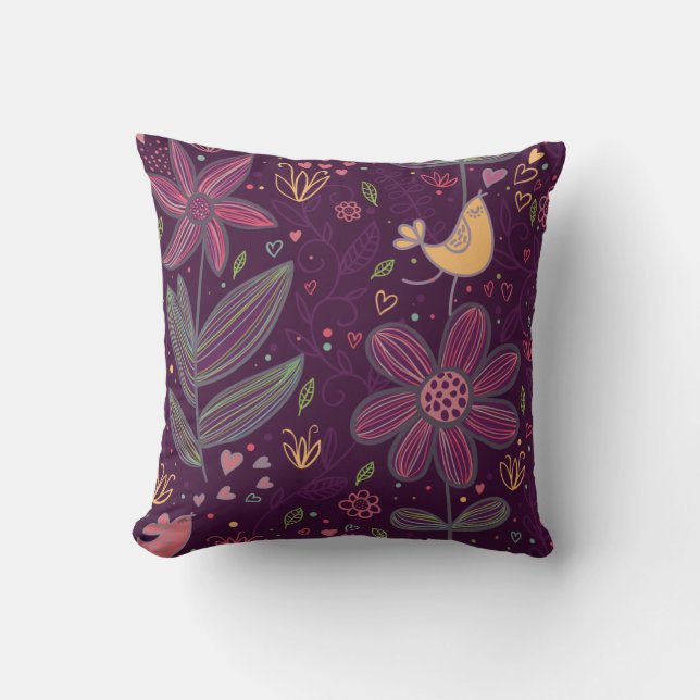 Oh Yellow Birdie Kussen (Voorkant)