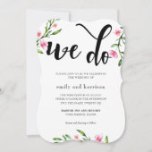 Oh zo mooi typografie bruiloft uitnodiging (Voorkant)