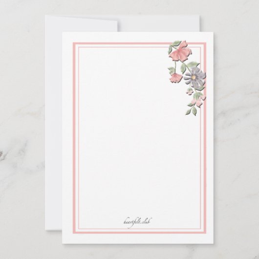 Oh zo roze uitnodiging (Achterkant)