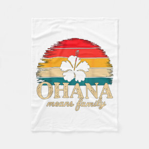Ohana betekent familie Hawaï zomer vakantie vakant Fleece Deken