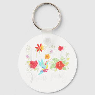 Ohana betekent familie Hawaii Hibiscus Flower 70 s Sleutelhanger