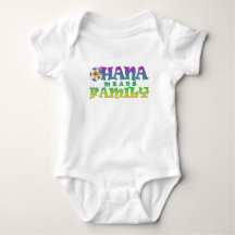 Ohana betekent familie - met plumeria Baby Bodysu