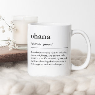 Ohana definitie minimalistische hawaiiaanse famili koffiemok