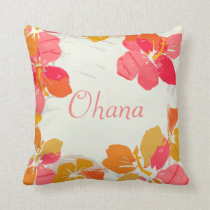 Ohana Hawaiian Familie Hibiscus Sierkussen