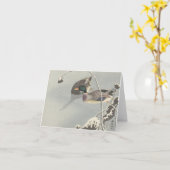 Ohara Kosen Deux Mallards - Carte blanche (Fleur jaune)