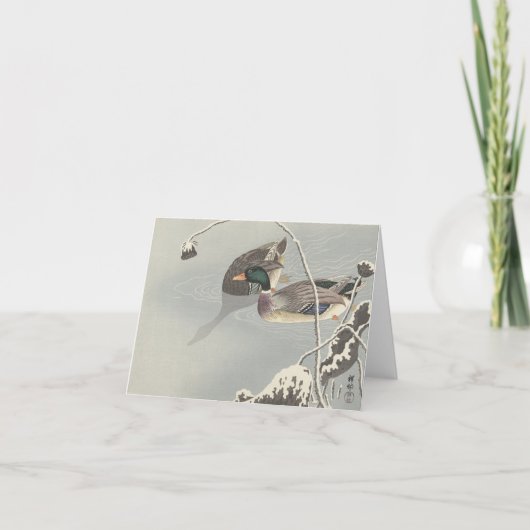 Ohara Kosen Deux Mallards - Carte blanche (Devant)