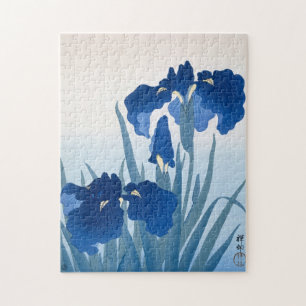 Ohara Koson, Blauwe Irises - Japanse fijne kunst Legpuzzel
