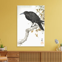 Ohara Koson Kraai op Kersenbloesemtak Kunst