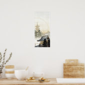 Ohara Koson Pagoda en Rainbow Poster (Keuken)