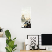 Ohara Koson Pagoda en Rainbow Poster (Thuiskantoor)