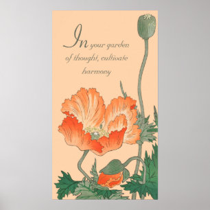 Ohara Koson Prachtige Japanse papaver CC0811 Quote Poster