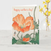 Ohara Koson  Sinaasappel Poppy Moederdag Kaart (Gele Bloem)