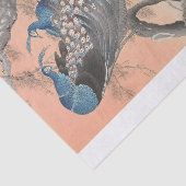 Ohara Koson | Twee pacocks op de boomtak Tissuepapier (Detail)