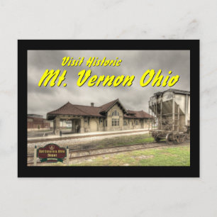 OHCA102.B&O Railroad Depot - Mt Vernon Oh. Briefkaart