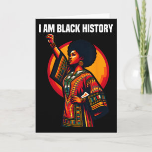 Ohene I Am Black History Month Amerikaanse Afro Me Kaart