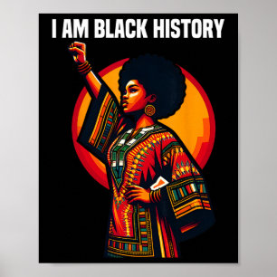 Ohene I Am Zwarte Geschiedenis Maand Amerikaans Af Poster