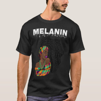 Oheneba Drippin Melanin Black Queen Pride Africa T-shirt